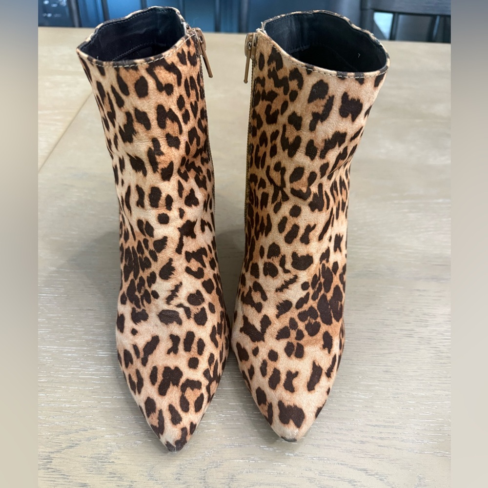 Express Leopard Print Ankle Boots